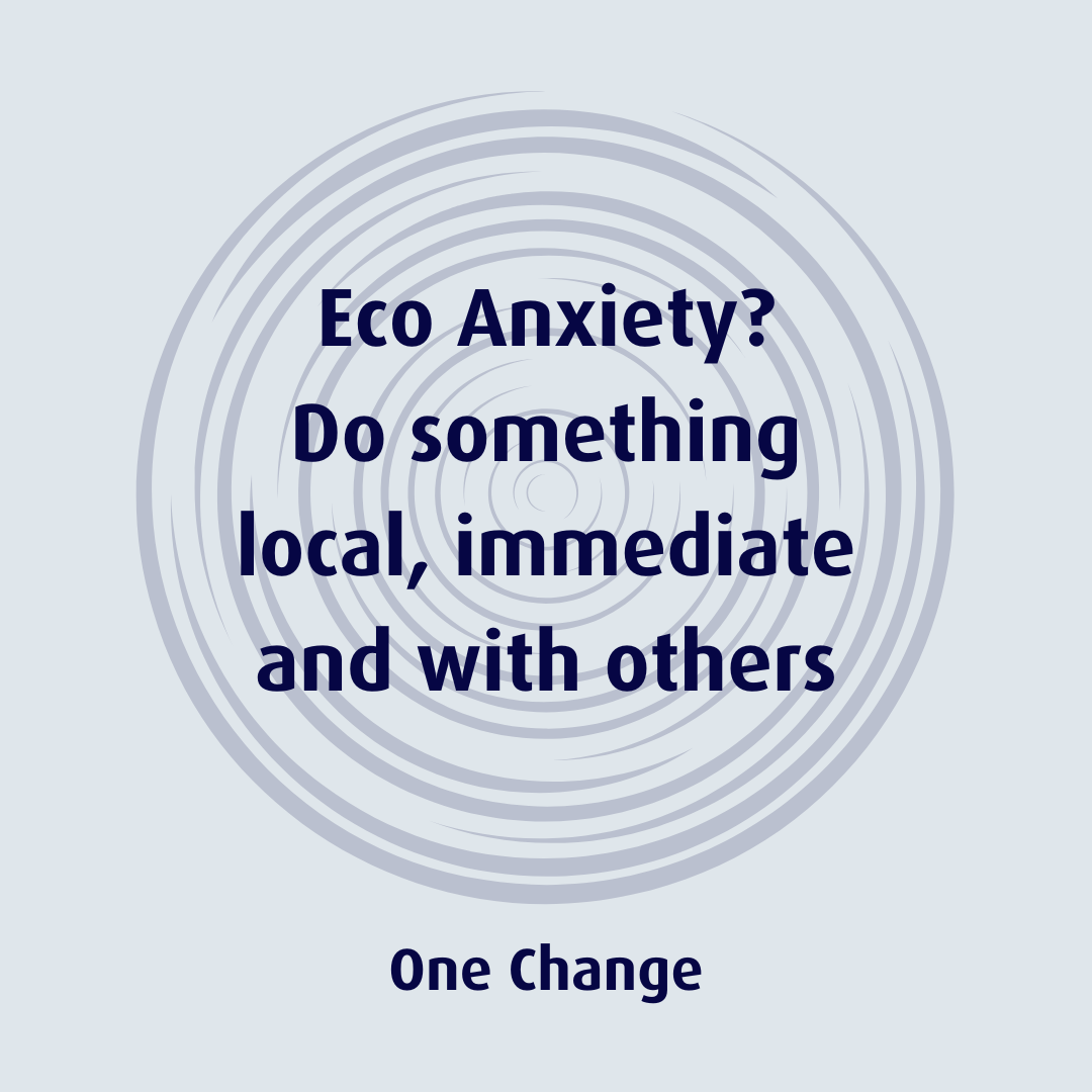 Eco Anxiety? Do something local, immediate and with others